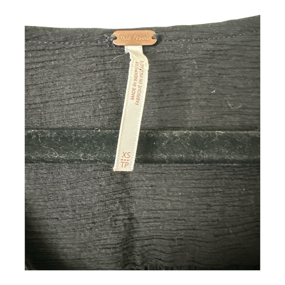 FREE PEOPLE CHECK ON IT BLACK WRAP TOP SIZE XS - Picture 6 of 7